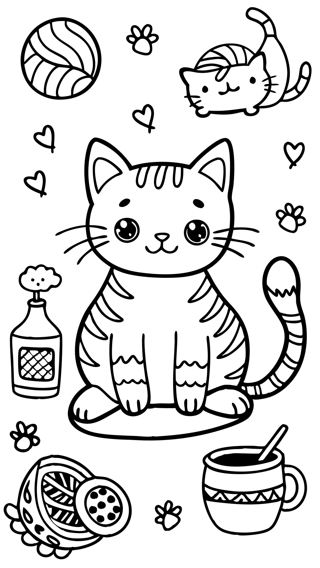 coloriages chats mignons